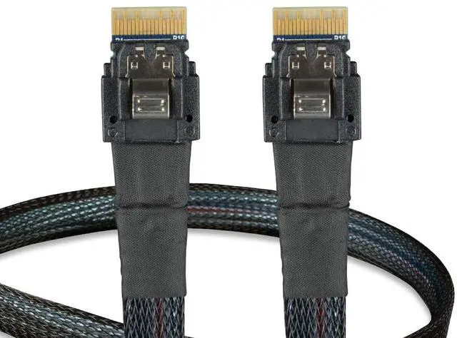 Main image of ICY DOCK SlimSAS 4i SFF-8654 to SlimSAS 4i SFF-8654 Cable - 0.5M | MB323L-B