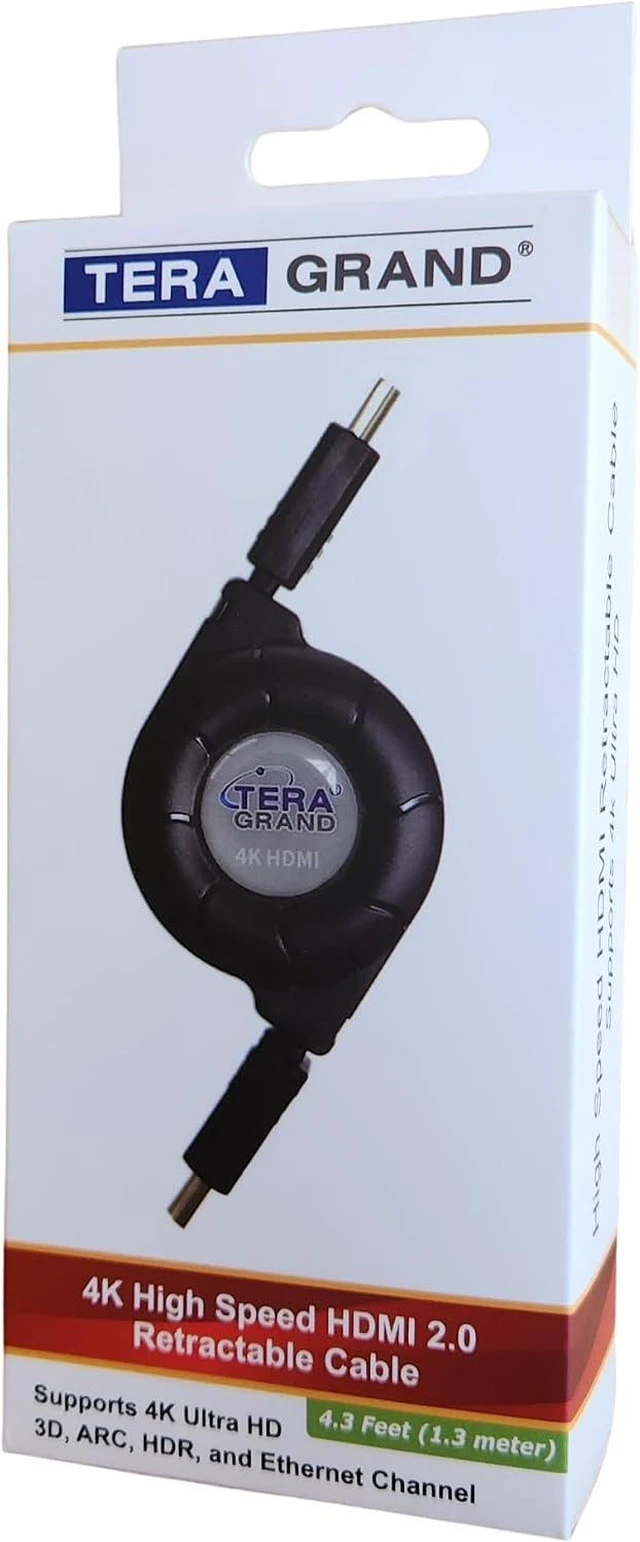 Alt view image 5 of 6 - Tera Grand RETH-WH343 Premium High Speed HDMI Retractable Cable, 4.25-Feet