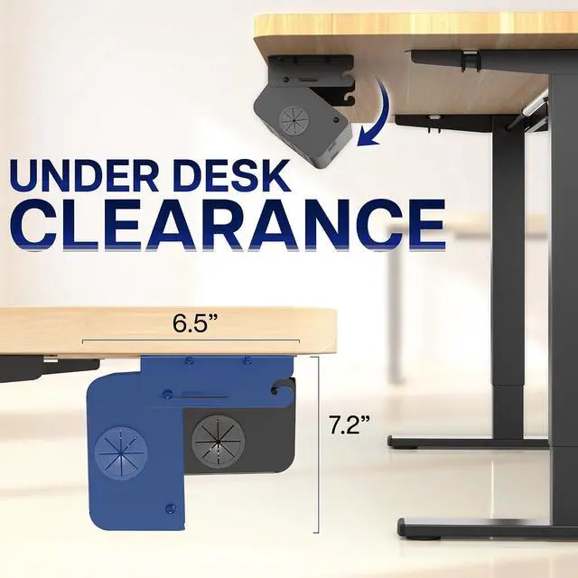 Alt view image 7 of 7 - VIVO Under-Desk 35 inch Screw-On Cable Management Box with Flip-Open Lid, Easy-to-Open Steel Cord and Power Strip Organizer, Cable Basket Under Desk, 11 lbs Capacity, Black, DESK-ACMB35-S