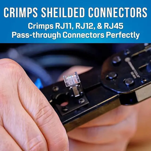 Alt view image 2 of 6 - Jonard Tools UC-4511 RJ45 & RJ11/12 Modular Pass-Through Crimper with Tail Crimping Slots