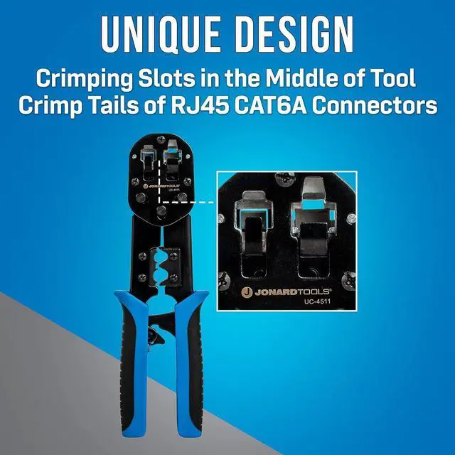 Alt view image 4 of 6 - Jonard Tools UC-4511 RJ45 & RJ11/12 Modular Pass-Through Crimper with Tail Crimping Slots