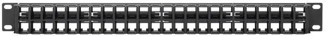 Alt view image 2 of 4 - Tripp Lite Blank Unshielded Keystone Patch Panel 48-Port RJ45 - USB, HDMI, RJ45, Cat5e & Cat6 Multimedia Keystone Compatible - 1U Rack Mount, Heavy-Duty Steel, Manufacturer's Warranty (N062-048-KJ)