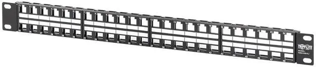 Alt view image 4 of 4 - Tripp Lite Blank Unshielded Keystone Patch Panel 48-Port RJ45 - USB, HDMI, RJ45, Cat5e & Cat6 Multimedia Keystone Compatible - 1U Rack Mount, Heavy-Duty Steel, Manufacturer's Warranty (N062-048-KJ)