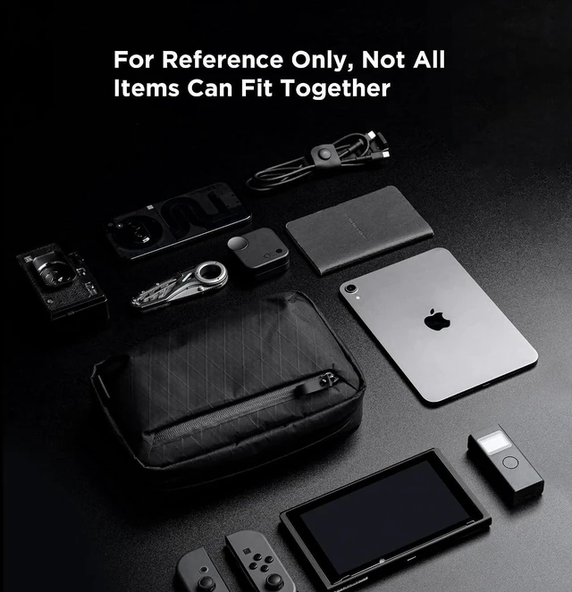 Alt view image 4 of 4 - ALPAKA Elements Tech Case X-Pac Travel Organizer Pouch for Electronics, Cables, Cell Phones, EDC Tech Case with Weatherproof Fabric, YKK Zippers for Electronic Accessories