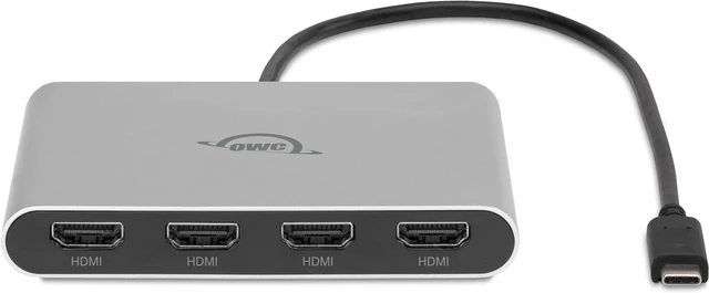 Alt view image 3 of 7 - OWC USB-C Quad HDMI 4K Display Adapter with DisplayLink