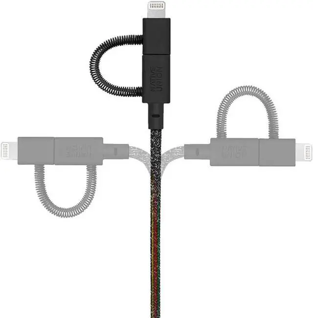 Alt view image 3 of 4 - Native Union Belt Charge/Sync Universal Cable 6.5ft Cosmo (Black) Charge/Sync Cables