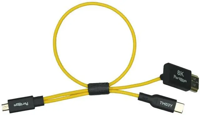 Main image of Portkeys 8K HDMI Cable 48Gbps High Speed HDMI 2.1 Cord 2.5mm OD Ultra Thin Video Control Cable Compatible with LH7C for S0NY ZVE1/ZV-1/A9II/A6700/A7CII, CAN0N R5/R6/R6II/R7/R8, etc (TM03Y, 30cm)