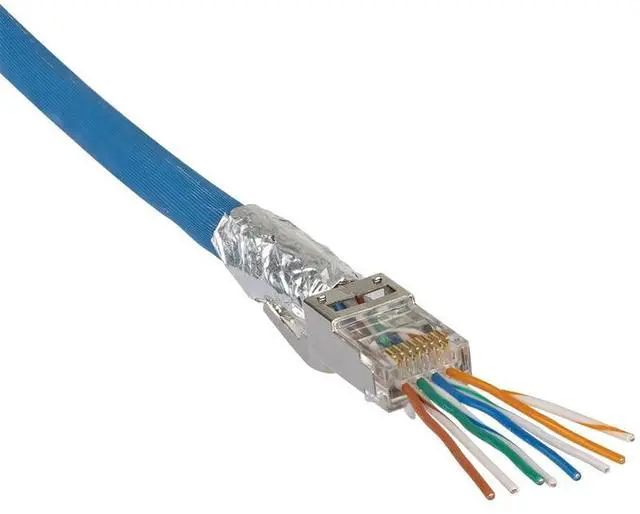 Alt view image 3 of 7 - Klein Tools VDV826-754 Modular Data Plug for CAT6A Shielded Cable and Larger Diameter CAT6 Indoor or Outdoor Ethernet Cable, 100-Pack