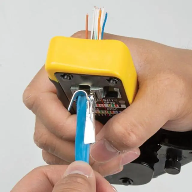 Alt view image 6 of 7 - Klein Tools VDV826-754 Modular Data Plug for CAT6A Shielded Cable and Larger Diameter CAT6 Indoor or Outdoor Ethernet Cable, 100-Pack