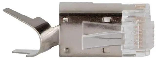 Alt view image 7 of 7 - Klein Tools VDV826-754 Modular Data Plug for CAT6A Shielded Cable and Larger Diameter CAT6 Indoor or Outdoor Ethernet Cable, 100-Pack