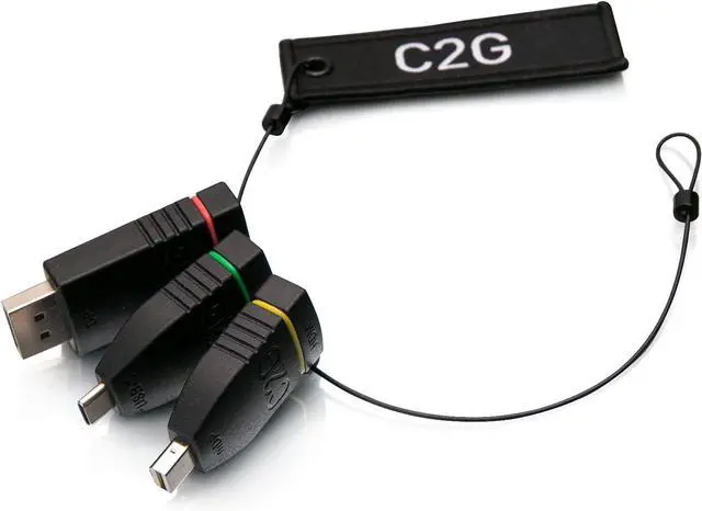Main image of C2G Universal 4K HDMI Adapter Ring with Color Coded DisplayPort, Mini DisplayPort, and USB-C