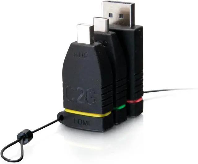Alt view image 2 of 7 - C2G Universal 4K HDMI Adapter Ring with Color Coded DisplayPort, Mini DisplayPort, and USB-C