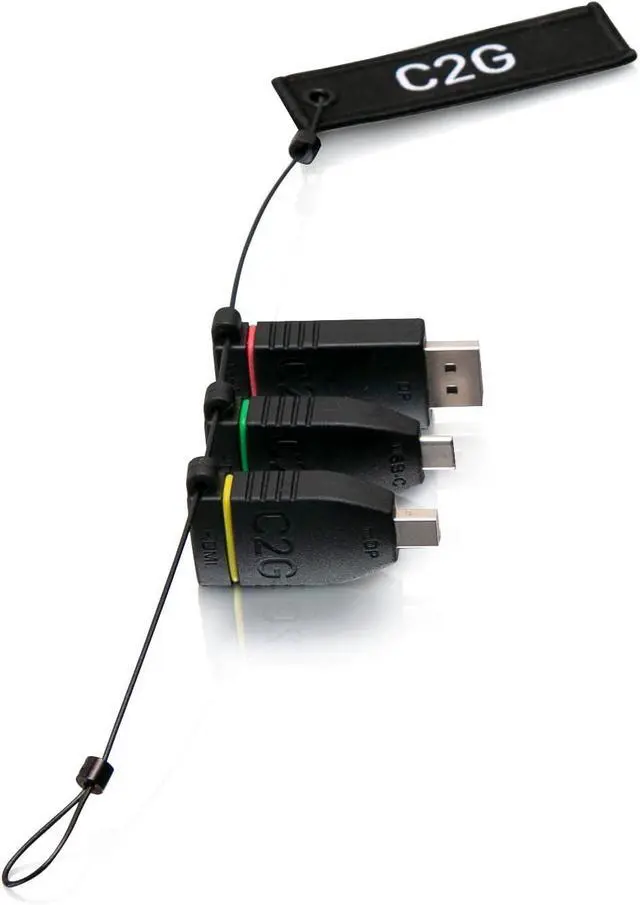 Alt view image 4 of 7 - C2G Universal 4K HDMI Adapter Ring with Color Coded DisplayPort, Mini DisplayPort, and USB-C