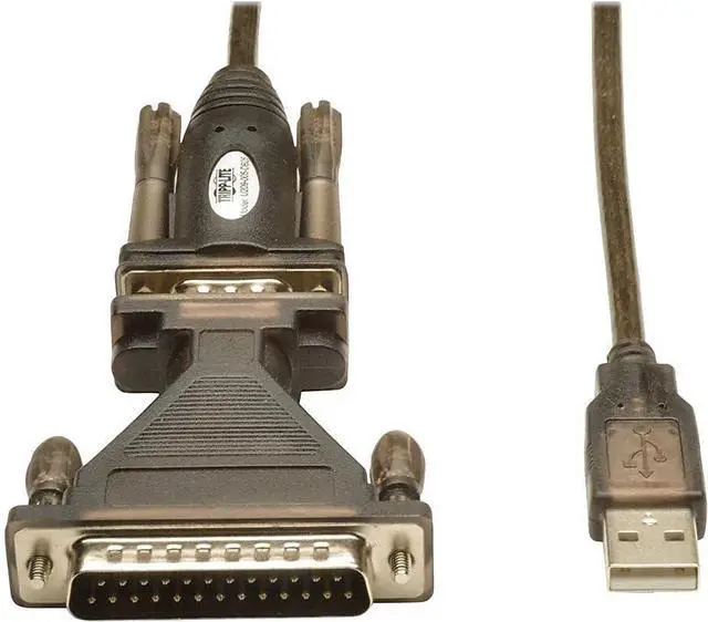 Alt view image 3 of 3 - Tripp Lite USB to RS232 Serial Adapter Cable USB-A to DB25 DB9 M/M 5-Feet (U209-005-DB25) Black