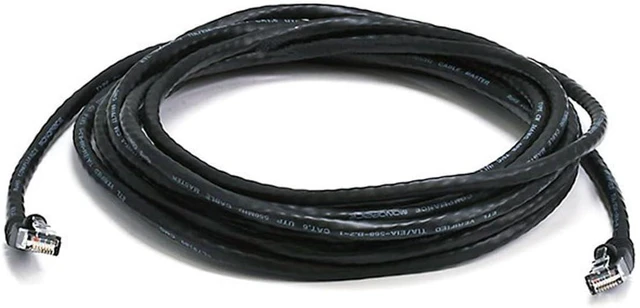 Alt view image 3 of 5 - Monoprice 102145 14-Feet 24AWG Cat5e 350MHz UTP Bare Copper Ethernet Network Cable, Black (102145)