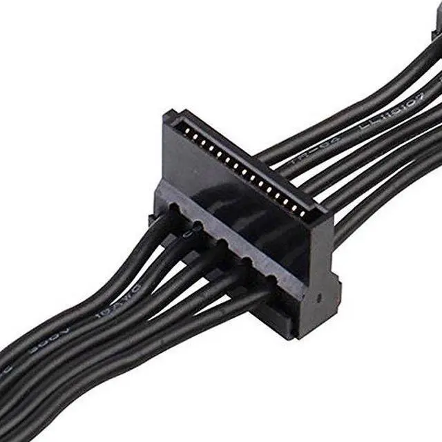 Alt view image 3 of 6 - Silverstone SST-CP06 - One to Four SATA Connectors Adapter Cable, Two 2200µF capacitors