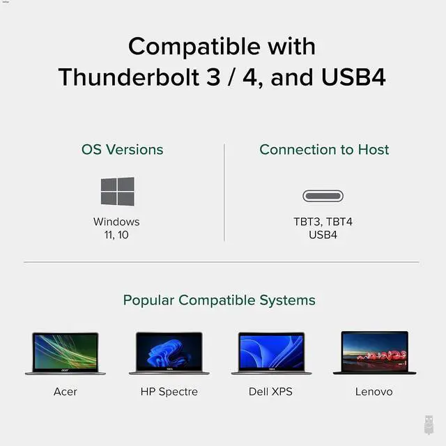 Alt view image 5 of 6 - Plugable Windows Transfer Cable 6.6ft (2m), Thunderbolt 10Gbps, Bundled with Bravura Software for Windows PC to PC Migration - Unlimited Uses. Works Between Thunderbolt, USB4 PCs
