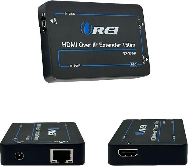 Alt view image 6 of 6 - OREI HDMI Extender Over IP- 1080p@60Hz Upto 330Ft with CAT6/7 Cable (Receiver only) (EX-330-K)