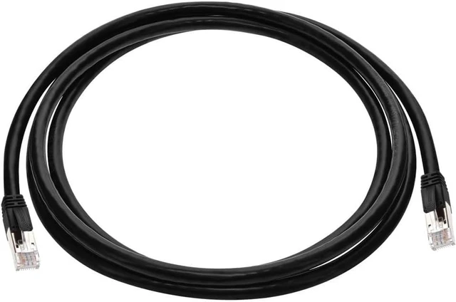 Alt view image 5 of 5 - Monoprice Cat6A PoE Patch Cable - 7 Feet - Black | 100W, PoE ++ (IEEE 802.3af/at/bt), UTP, 22AWG, 500MHz, Pure Bare Copper, Shielded RJ45, Ethernet Cable