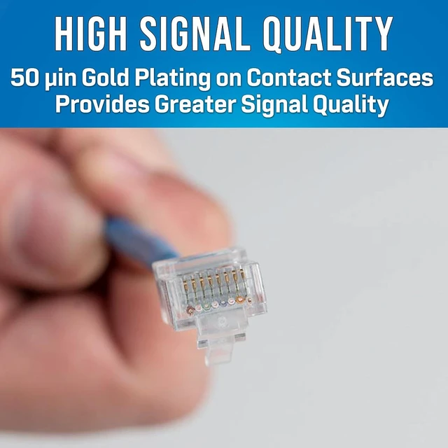 Alt view image 2 of 6 - Jonard Tools RJ45-625 CAT6 RJ45 Pass-Through Connectors (Pack of 25)