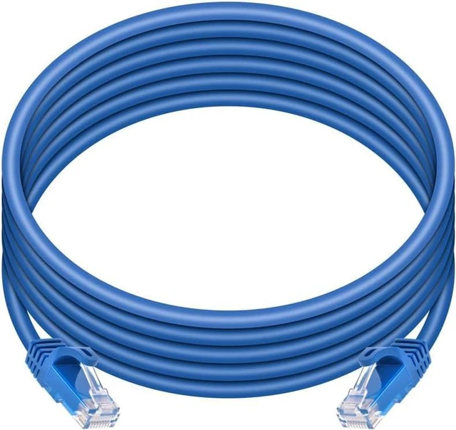 Alt view image 3 of 5 - Monoprice Cat6 Ethernet Patch Cable - 10 Feet - Blue (12 Pack) Snagless RJ45, Stranded, 550MHz, UTP, Pure Bare Copper Wire, 24AWG - Flexboot Series