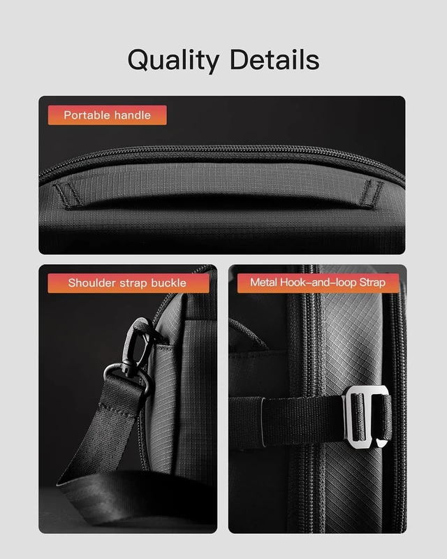 Alt view image 6 of 7 - Inateck Electronics Organizer, Waterproof Accessory Bag, Convenient and Portable Storage Bag, Travel Friendly, AB03010 Black, Casual