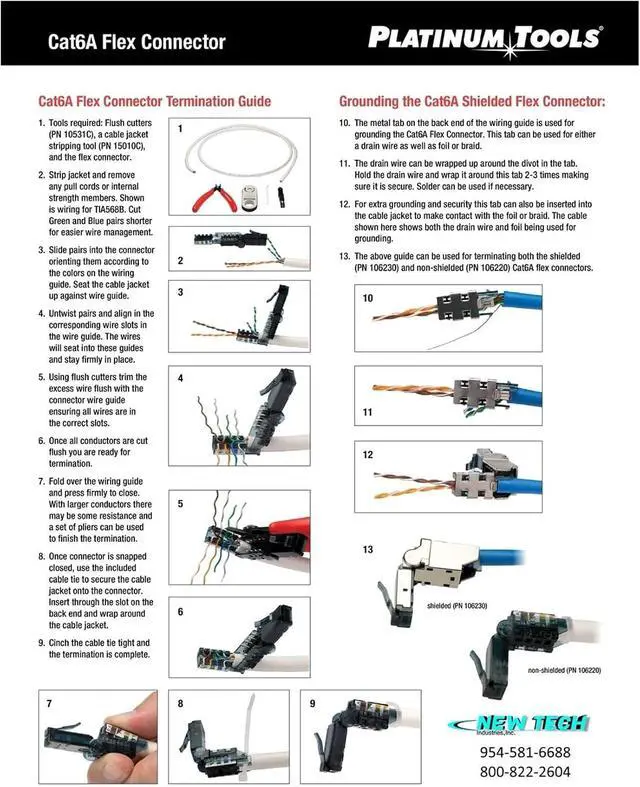 Alt view image 6 of 6 - Platinum Tools Shielded CAT6A Flex Connector 1/Bag Accessory Box (106230)