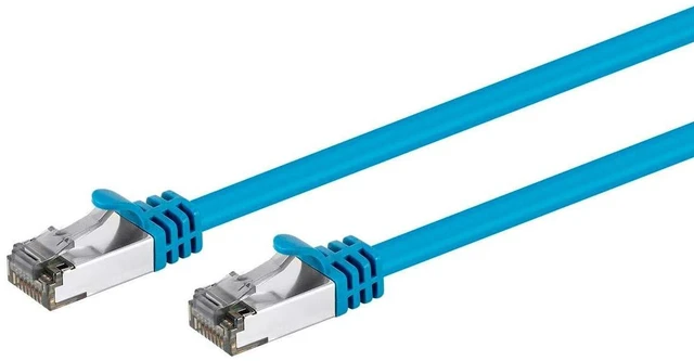 Alt view image 2 of 4 - Monoprice Cat8 26AWG S/FTP Ethernet Network Cable - 7 Feet - Blue, 2GHz, 40Gbps, 3dB Headroom, Pure Bare Copper, PVC - Entegrade Series