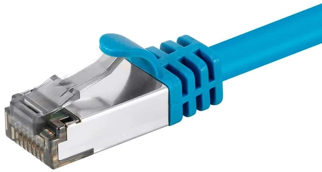 Alt view image 4 of 4 - Monoprice Cat8 26AWG S/FTP Ethernet Network Cable - 7 Feet - Blue, 2GHz, 40Gbps, 3dB Headroom, Pure Bare Copper, PVC - Entegrade Series