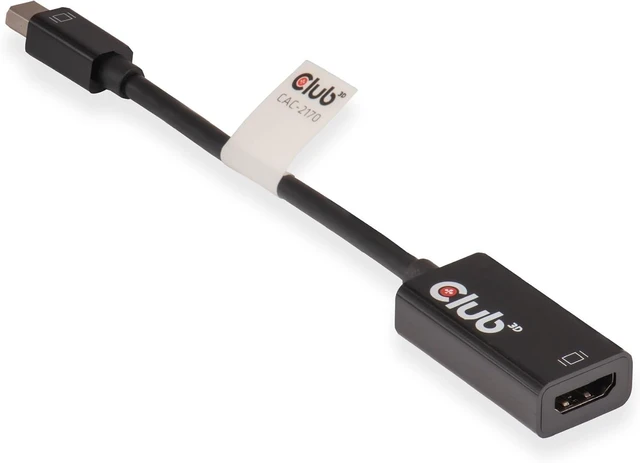 Main image of Club 3D CAC-2170, Active mini DisplayPort to HDMI 2.0 Adapter (Supports Displays up to 4K / UHD / 3840x2160@60Hz)
