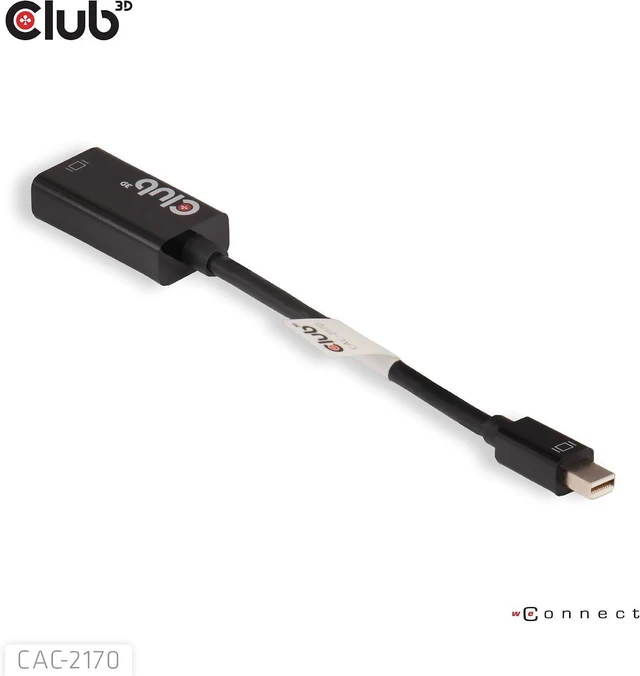 Alt view image 2 of 7 - Club 3D CAC-2170, Active mini DisplayPort to HDMI 2.0 Adapter (Supports Displays up to 4K / UHD / 3840x2160@60Hz)