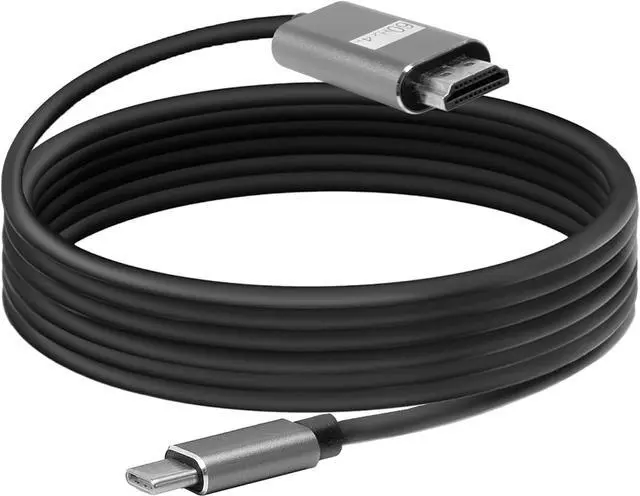Alt view image 2 of 5 - BoxWave Cable Compatible with YUBWVO Portable Monitor (15.6 in) - SmartDisplay Cable - USB Type-C to HDMI (6 ft), USB C/HDMI Cable - Jet Black