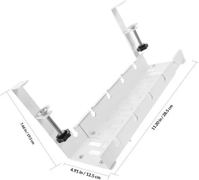 Alt view image 2 of 7 - NUOBESTY Under Desk Tray Wire Organizer for Office and Home Creative Mesh Design Easy Installation for Cables