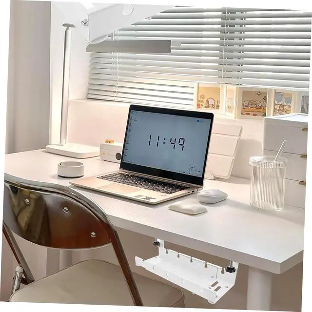 Alt view image 5 of 7 - NUOBESTY Under Desk Tray Wire Organizer for Office and Home Creative Mesh Design Easy Installation for Cables