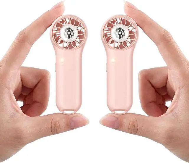 Main image of DREAMME 2 Portable Handheld Fan, Powerful Mini Fan, 4-Speed Personal Small, Cute Small Pocket, Rechargeable Operated Fan for Travel, Summer Gifts for Women, Girls, Pink
