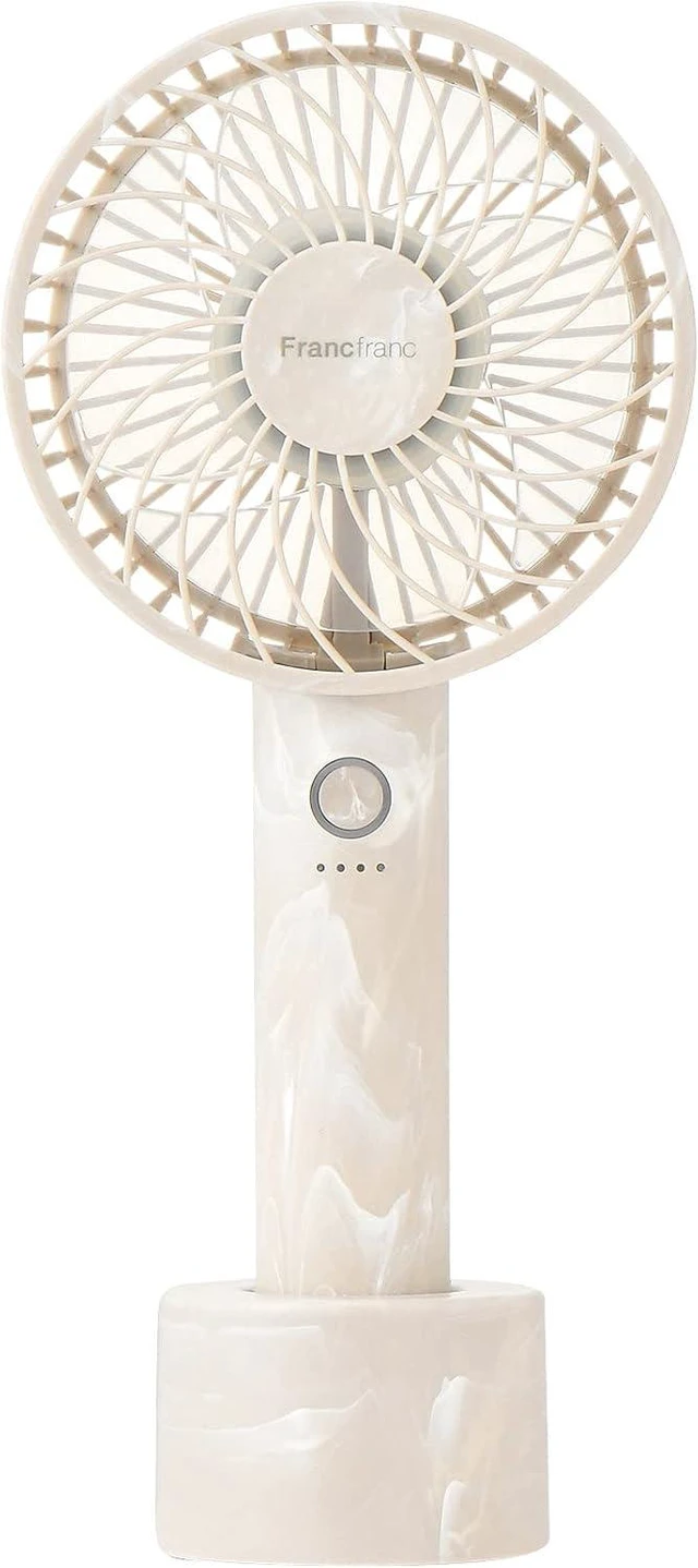 Main image of Francfranc Franfranc Handy Fan Marble Beige Fan, Portable, Handheld, Desktop Gift, Present