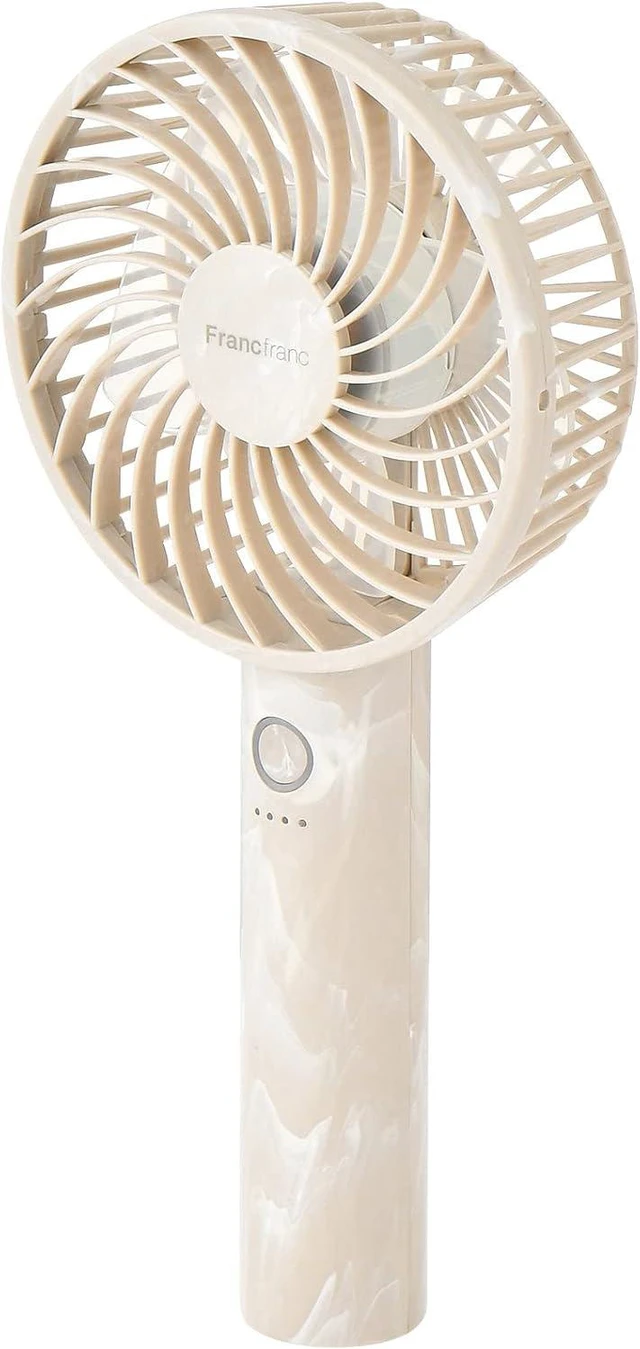 Alt view image 2 of 7 - Francfranc Franfranc Handy Fan Marble Beige Fan, Portable, Handheld, Desktop Gift, Present