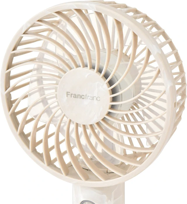 Alt view image 4 of 7 - Francfranc Franfranc Handy Fan Marble Beige Fan, Portable, Handheld, Desktop Gift, Present