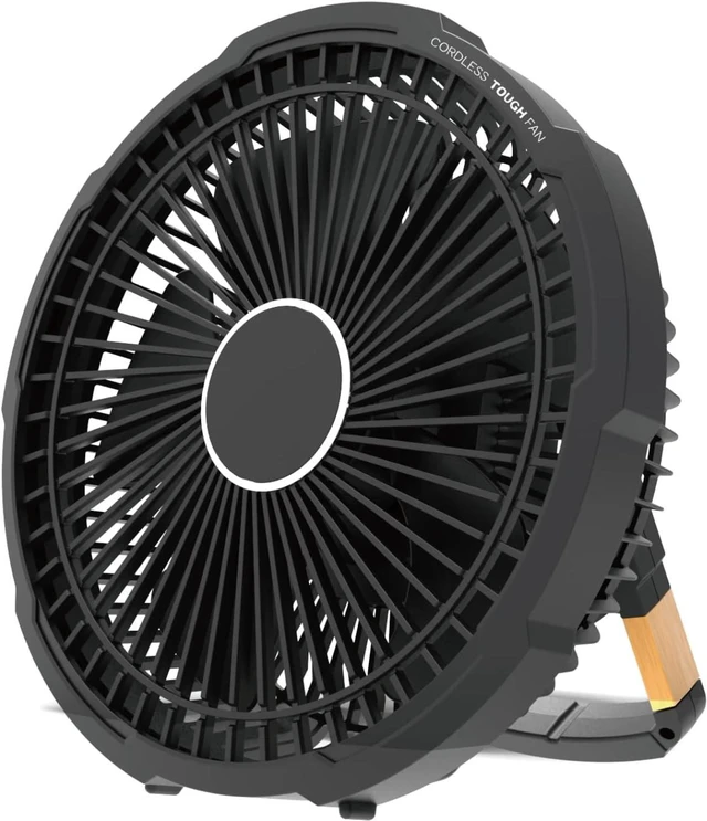 Main image of Topland Heavy Duty Wireless Desk Fan, for Home and Outdoor, Waterproof Rubber Body, 3 Power Supply (AC+USB+Dry Battery Not Included), 3