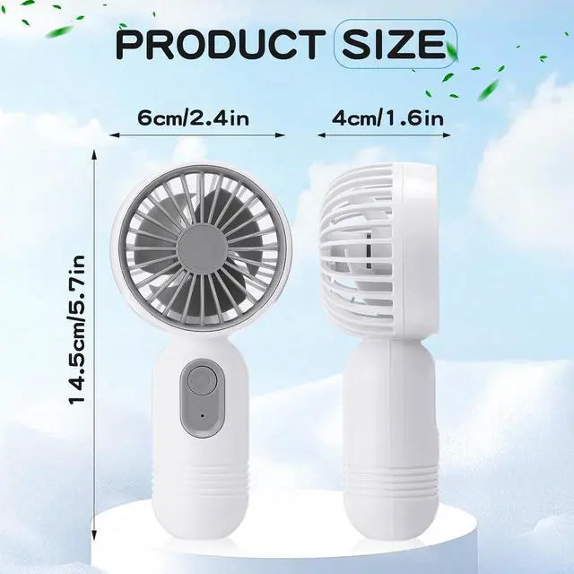 Alt view image 2 of 6 - Rossesay 72 Pcs Mini Portable Fan Bulk Cute Handheld Lightweight Small Little Personal Hand Eyelash Fan 3 Speeds USB Rechargeable for Women Men Indoor Outdoor Makeup Travel (White)