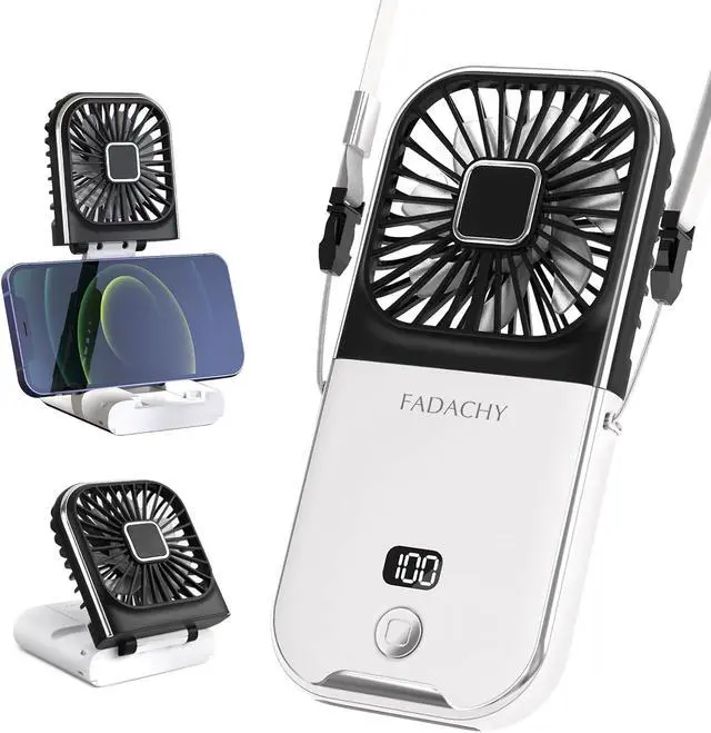 Main image of Mini Handheld Fan - USB Rechargeable 3000mAh Battery Operated, Personal Fan for Outdoor, Indoor, Travel, Camping, Office