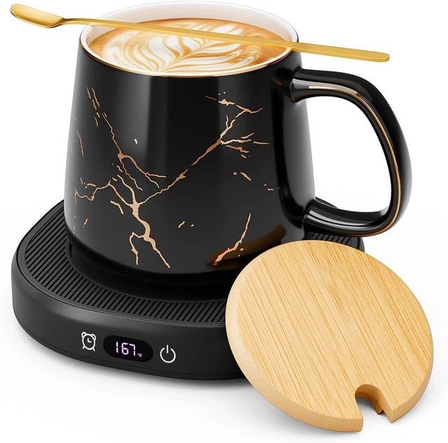Main image of Coffee Mug Warmer & Luxury Marbling Mug Set, Electric Cup Warmer with Auto Shut Off, 4 Temperature Setting Smart Beverage Warmer, 8-Hours Auto Shut Off (Luxury Marbling Mug)