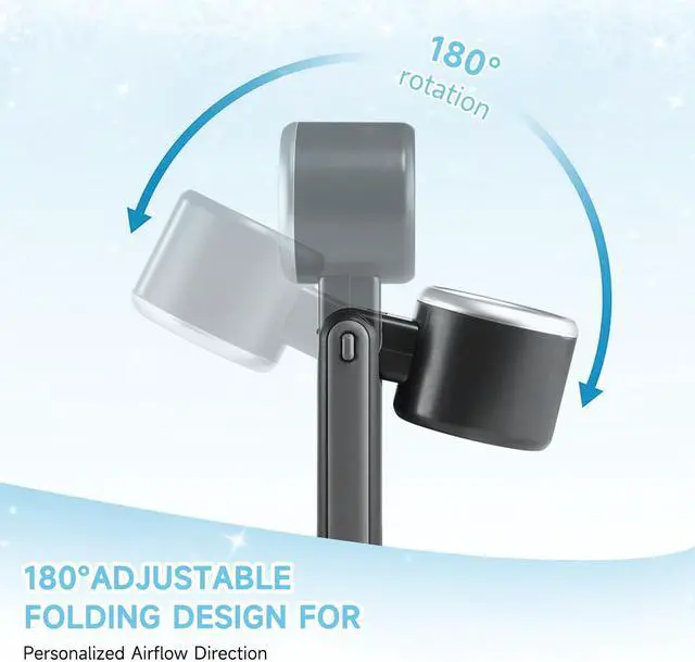 Alt view image 6 of 7 - Portable Handheld Folding Fan, Mini Personal Cooling Fan for Travel, Outdoor, Office, Camping, and Home Use(White)