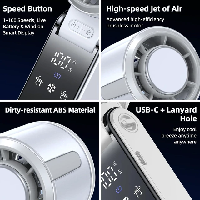 Alt view image 6 of 7 - Handheld Fan (White)
