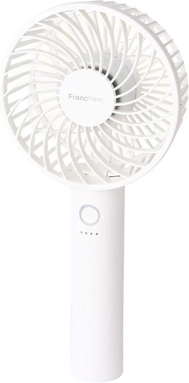 Alt view image 2 of 7 - Fujimoto Dengyo 2020 New Model Francfranc Official Fan, Portable Fan, Handheld Fan, Desktop Fan, USB Rechargeable, 5 Levels of Air Flow Adjustment