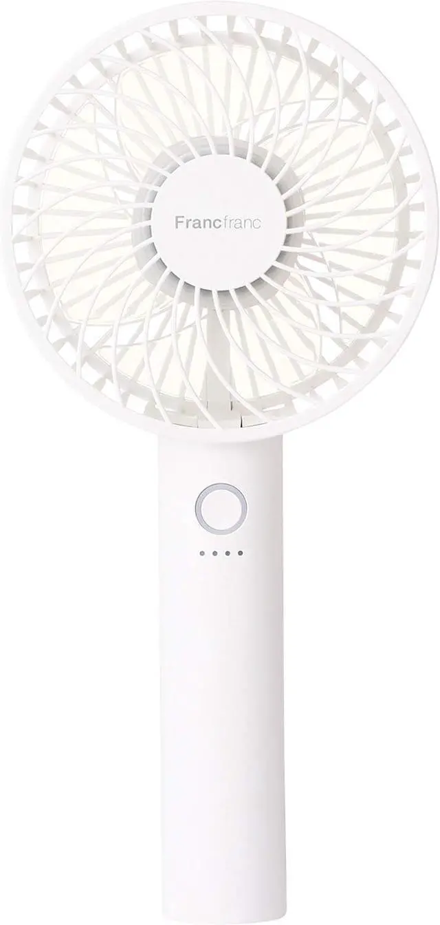 Main image of Fujimoto Dengyo 2020 New Model Francfranc Official Fan, Portable Fan, Handheld Fan, Desktop Fan, USB Rechargeable, 5 Levels of Air Flow Adjustment