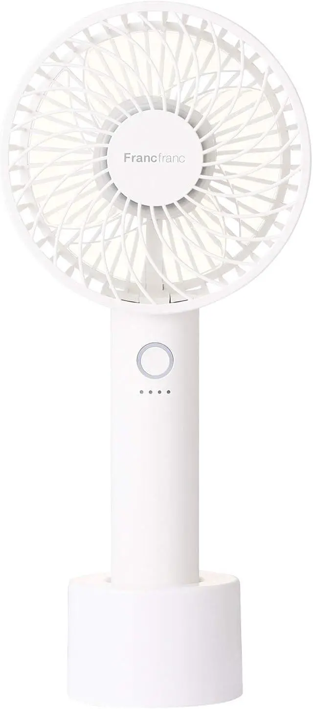 Alt view image 4 of 7 - Fujimoto Dengyo 2020 New Model Francfranc Official Fan, Portable Fan, Handheld Fan, Desktop Fan, USB Rechargeable, 5 Levels of Air Flow Adjustment