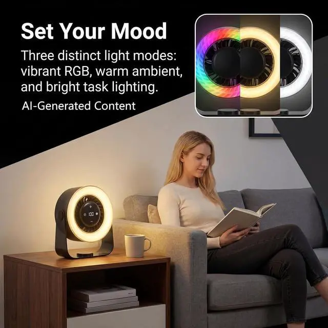 Alt view image 7 of 7 - Portable Mini Fan, Handheld Electric USB Rechargeable Air Circulator Desk Table fan, Personal Fans for Cooling Indoor Home Dorm Office Bedroom Bathroom Outdoor Travel,Pink