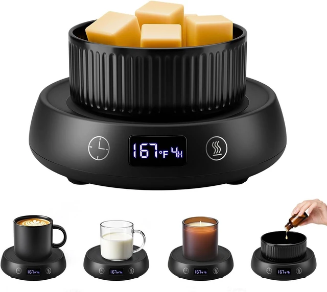 Main image of Mug Warmer for Desk, Electric Coffee Cup Warmer 8H Auto Shut Off Candle Warmer for Home Office, Smart Tea Beverage Coffee Warmer with 3 Temperature Setting, Wax Melt Warmer Scented Oil Wax Cube Melter