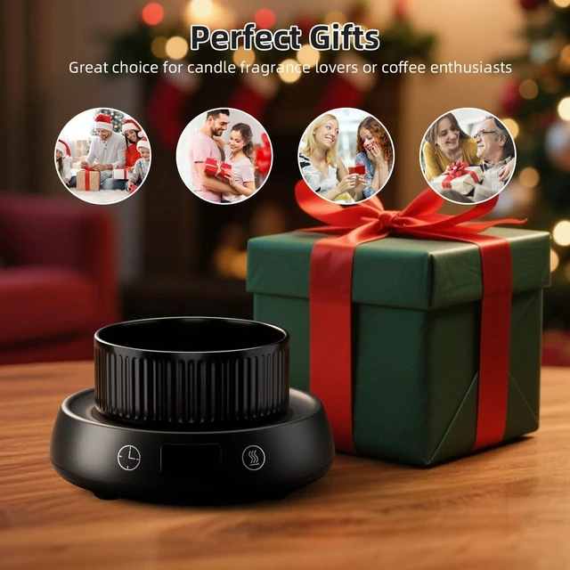 Alt view image 7 of 7 - Mug Warmer for Desk, Electric Coffee Cup Warmer 8H Auto Shut Off Candle Warmer for Home Office, Smart Tea Beverage Coffee Warmer with 3 Temperature Setting, Wax Melt Warmer Scented Oil Wax Cube Melter